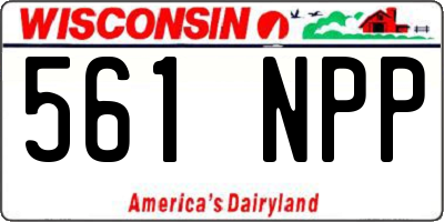 WI license plate 561NPP