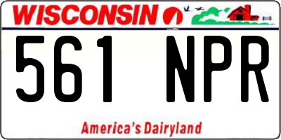 WI license plate 561NPR