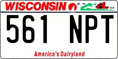 WI license plate 561NPT