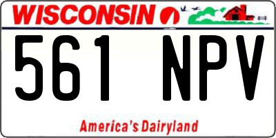 WI license plate 561NPV