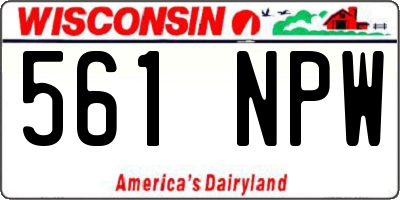 WI license plate 561NPW