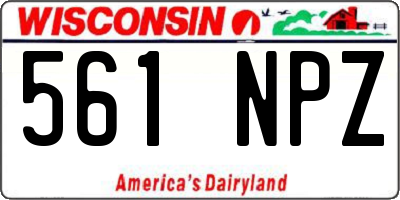WI license plate 561NPZ