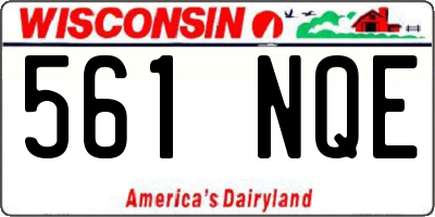 WI license plate 561NQE