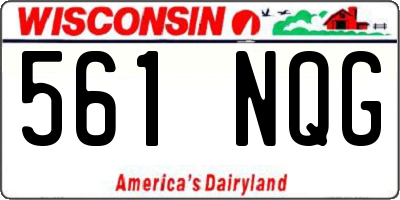 WI license plate 561NQG