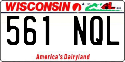 WI license plate 561NQL