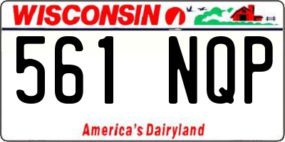 WI license plate 561NQP