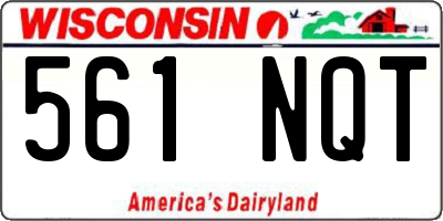 WI license plate 561NQT