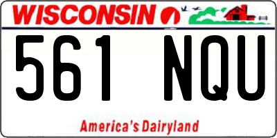 WI license plate 561NQU