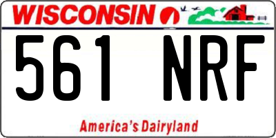 WI license plate 561NRF