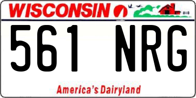 WI license plate 561NRG