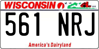 WI license plate 561NRJ