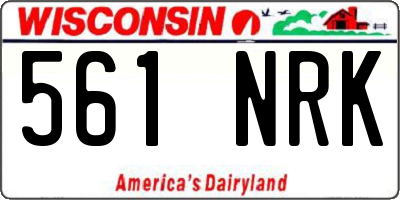 WI license plate 561NRK