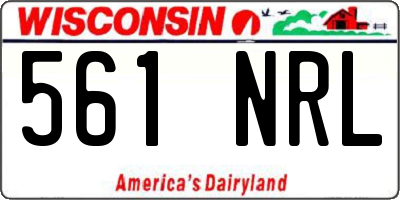 WI license plate 561NRL