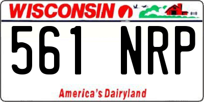 WI license plate 561NRP