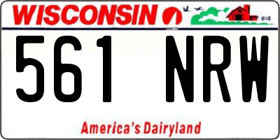 WI license plate 561NRW