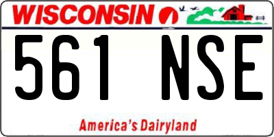 WI license plate 561NSE