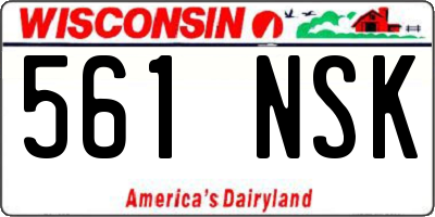 WI license plate 561NSK