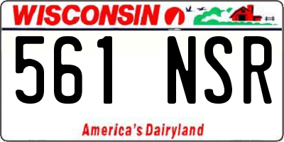 WI license plate 561NSR