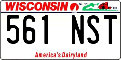 WI license plate 561NST