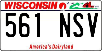 WI license plate 561NSV