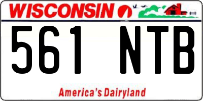 WI license plate 561NTB