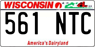 WI license plate 561NTC
