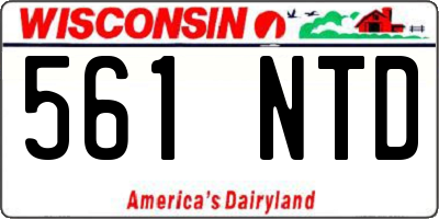 WI license plate 561NTD