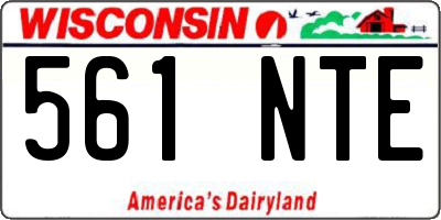 WI license plate 561NTE