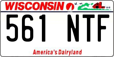 WI license plate 561NTF