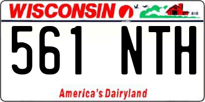 WI license plate 561NTH