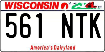 WI license plate 561NTK