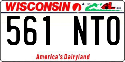 WI license plate 561NTO