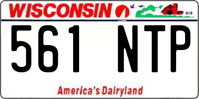 WI license plate 561NTP