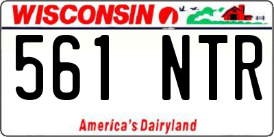 WI license plate 561NTR