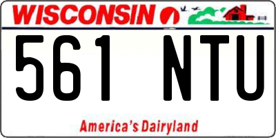 WI license plate 561NTU