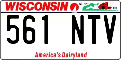 WI license plate 561NTV