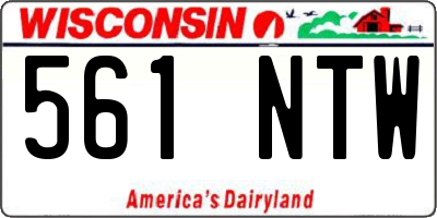 WI license plate 561NTW
