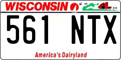WI license plate 561NTX