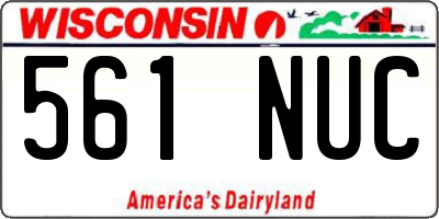 WI license plate 561NUC