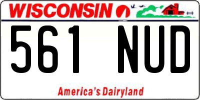 WI license plate 561NUD