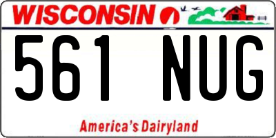 WI license plate 561NUG