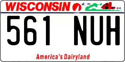 WI license plate 561NUH