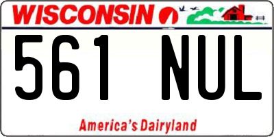 WI license plate 561NUL