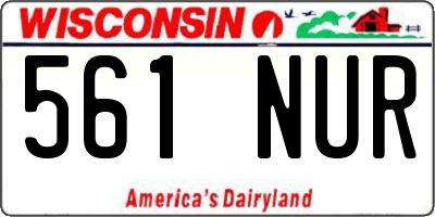 WI license plate 561NUR