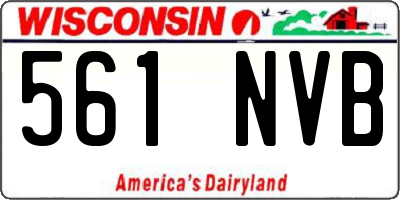 WI license plate 561NVB