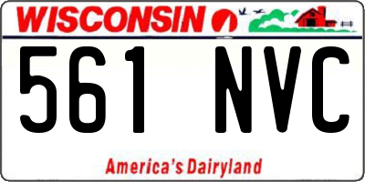 WI license plate 561NVC