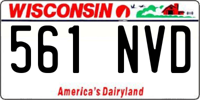 WI license plate 561NVD