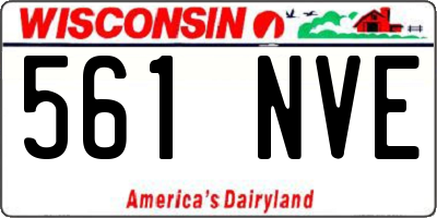 WI license plate 561NVE
