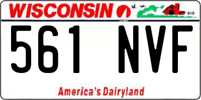 WI license plate 561NVF