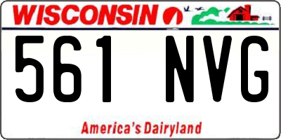 WI license plate 561NVG